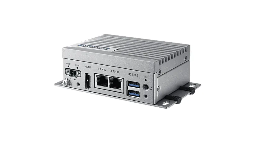 Máy tính công nghiệp cỡ bỏ túi Advantech UNO-2271G V2 vỏ nhôm, mặt trước HDMI, 2 LAN, 2 USB 3.2 và terminal nguồn